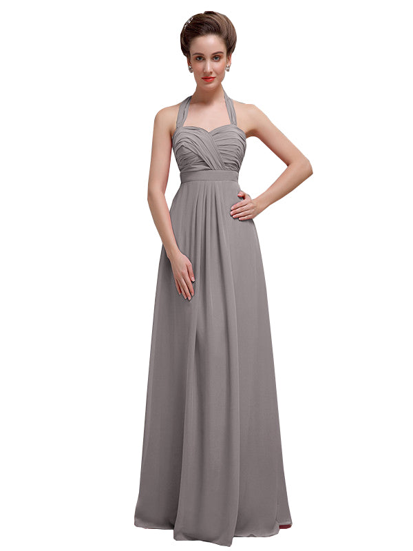 Elegant Sweetheart Halter Long Bridesmaid Dresses - Chicsew – ChicSew