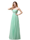 Elegant Straight Chiffon A-line Floor-Length Long Bridesmaid Dresses