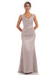 Sexy Simple V-neck Mermaid Soft Satin Floor Length Bridesmaid Dresses Online