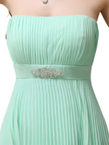 Elegant Straight Chiffon A-line Floor-Length Long Bridesmaid Dresses