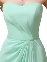 Elegant A-line Chiffon Sweetheart Floor-Length Long Bridesmaid Dresses