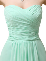 Pretty Chiffon A-line Sweetheart Floor-Length Long Bridesmaid Dresses
