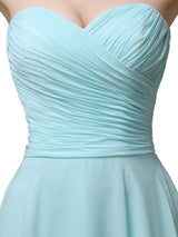 Pretty Sweetheart Chiffon A-line Floor-Length Long Bridesmaid Dresses