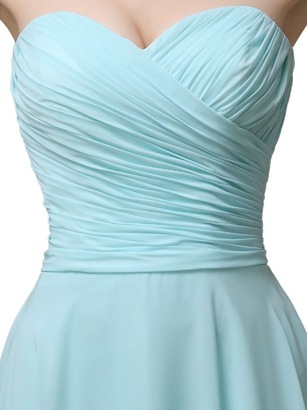 Pretty Sweetheart Chiffon A-line Floor-Length Long Bridesmaid Dresses