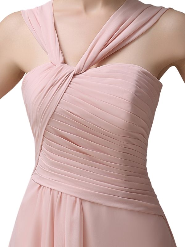Simple A-line Knee-length Chiffon Short Bridesmaid Dresses