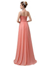 Sweatheart A-line Chiffon One Shoulder Floor-Length Long Bridesmaid Dresses