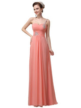 Sweatheart A-line Chiffon One Shoulder Floor-Length Long Bridesmaid Dresses