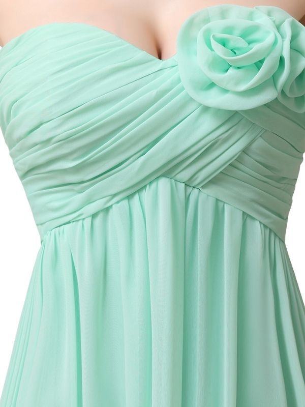 A-line Chiffon Sweetheart Knee-Length Short Bridesmaid Dresses
