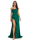 Mismatched Emerald Sexy Mermaid Soft Satin Long Bridesmaid Dresses Online