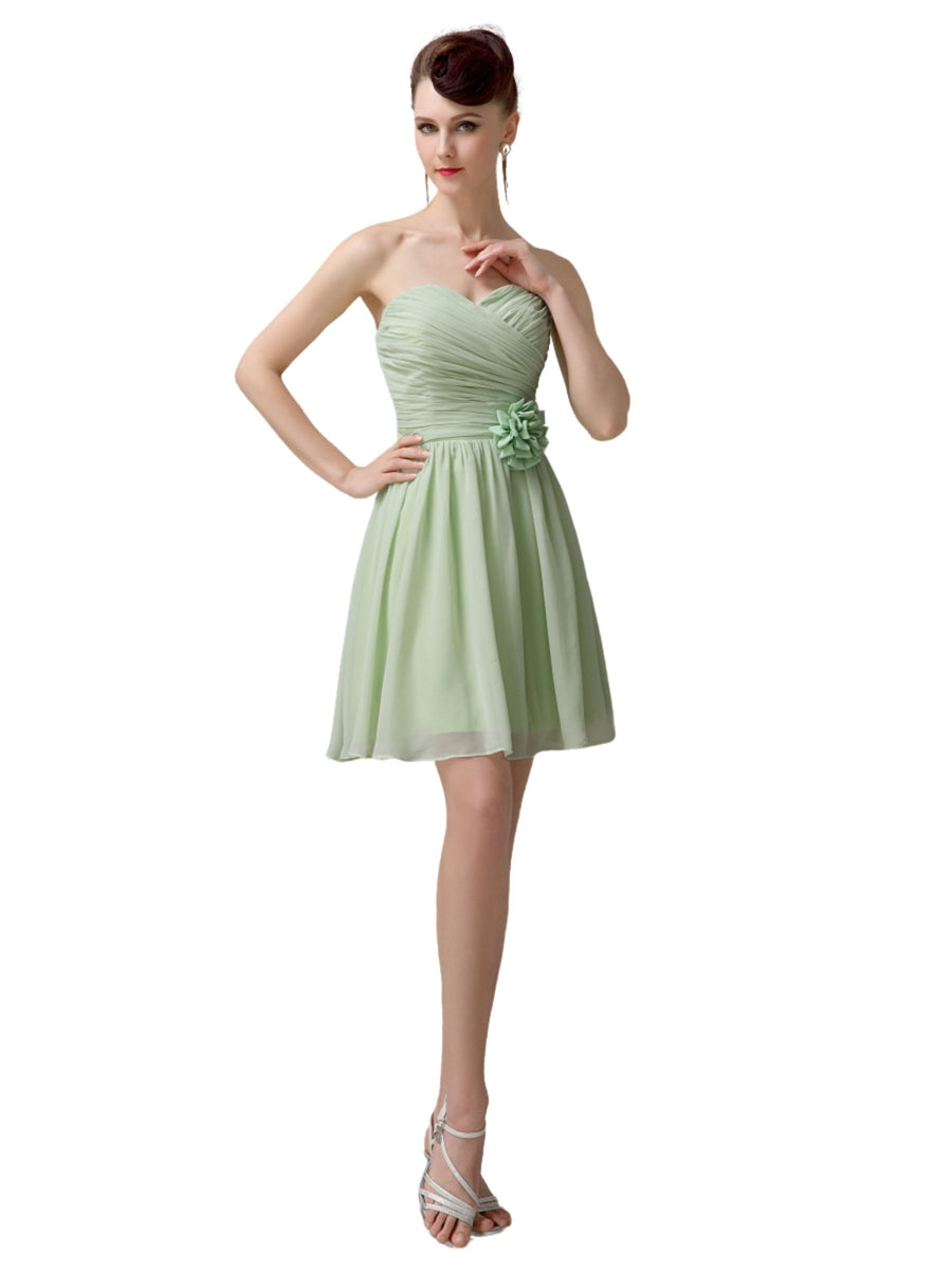 Simple Sweetheart A-Line Short Bridesmaid Dresses