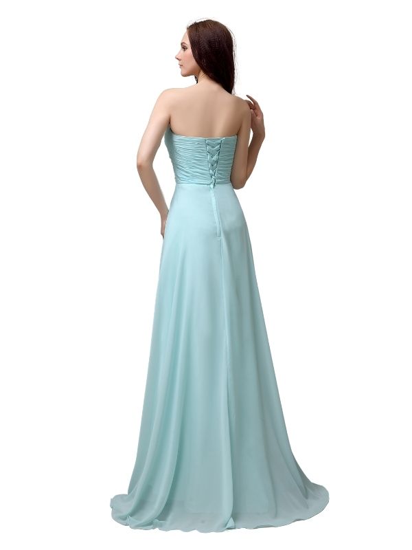 Pretty Sweetheart Chiffon A-line Floor-Length Long Bridesmaid Dresses