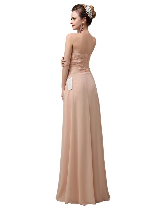 Pretty Sweetheart A-line Chiffon Long Floor-Length Bridesmaid Dresses