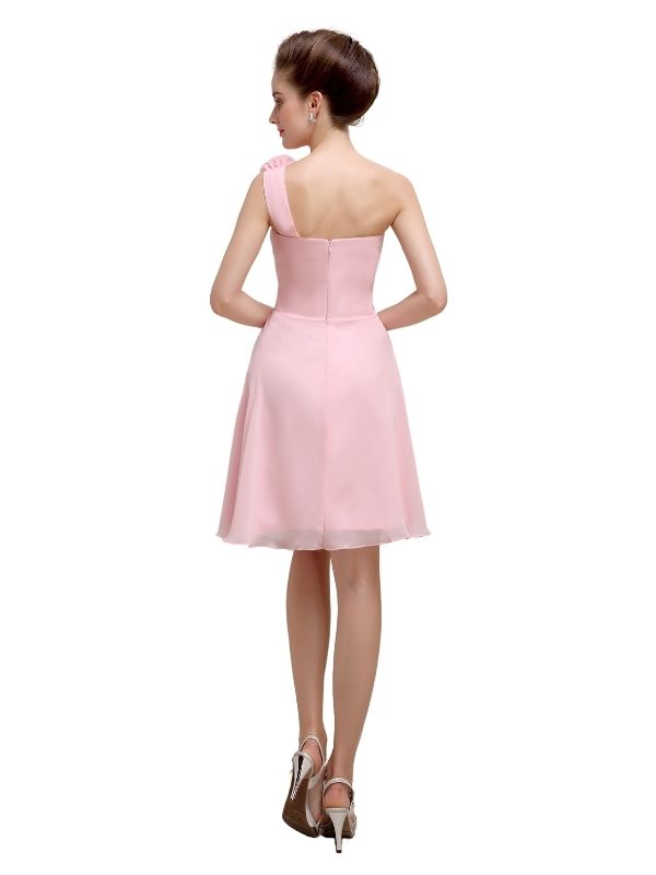 One Shoulder Short A-Line Bridesmaid Dresses