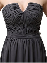 Sweetheart Simple A-line Floor-Length Chiffon Long Bridesmaid Dresses