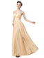 Pretty Strapless Chiffon A-line Floor-Length Long Bridesmaid Dresses