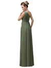 Charming One-shoulder A-line Chiffon Floor-Length Long Bridesmaid Dresses