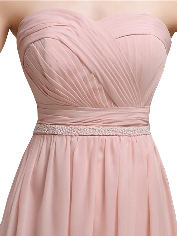 Sweetheart Chiffon A-line Short Bridesmaid Dresses
