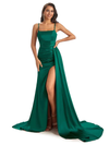 Mismatched Emerald Sexy Mermaid Soft Satin Long Bridesmaid Dresses Online