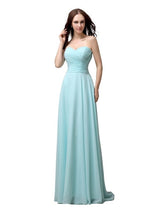 Pretty Sweetheart Chiffon A-line Floor-Length Long Bridesmaid Dresses