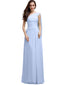 Chiffon A-line One-Shoulder Sleeveless Floor-Length Bridesmaid Dresses