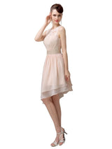 Illusion A-Line Short Bridesmaid Dresses