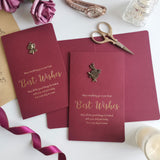 Bronze Bronzing Burgundy Greeting Card