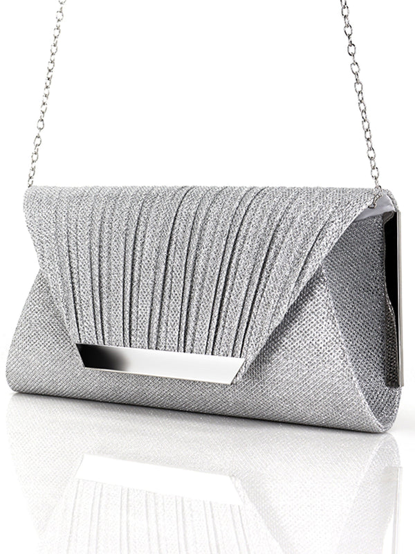 Women Handbags Clutch Purses Shining Bags For Wedding Party Prom Sparkly Bag-Silver