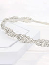 Flower Design Rhinestone Crystal Wedding Headband Bridal Headpieces Simple Design Bridal Headband