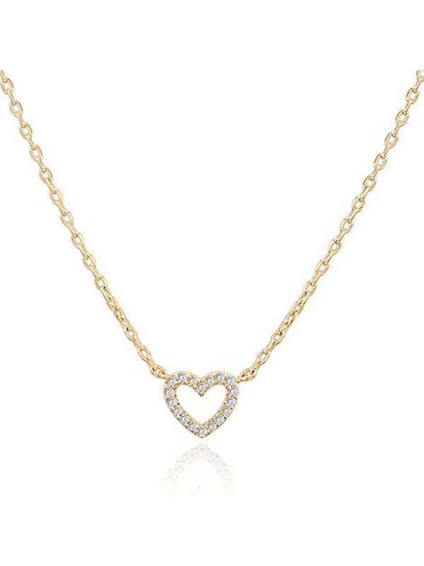 Infinity Heart Cubic Zirconia Heart Necklace for Women