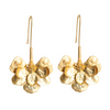 New Fashion Long Flower Ear Hook Earrings Simple Golden Temperament Earrings