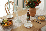 White Lace Boho Tablecloth Wedding Party Bridal Shower Decorations Vintage Rustic Table Runner