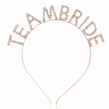 Simple Alloy Rhinestone Letters BRIDESMAID Or TEAMBRIDE Bridal Headband