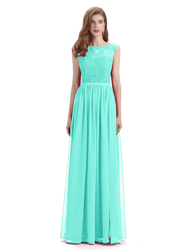 A-line Cheap Top Lace Floor-Length Bridesmaid Dresses - Chicsew – ChicSew