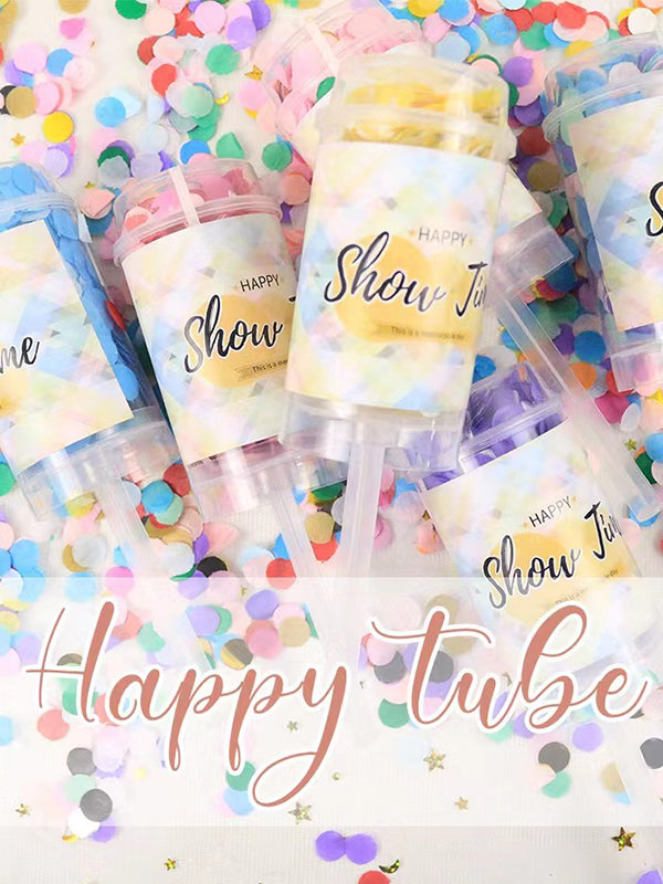 Paper Scraps Push Tube Wedding Push Ceremony Paper Flower Spray Tube Decoration