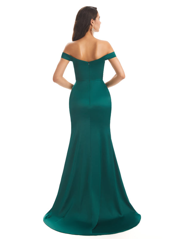 Burnt Orange Sexy Chic Silky Mismatched Satin Mermaid Long Wedding Bridesmaid Dresses Sale