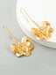 New Fashion Long Flower Ear Hook Earrings Simple Golden Temperament Earrings